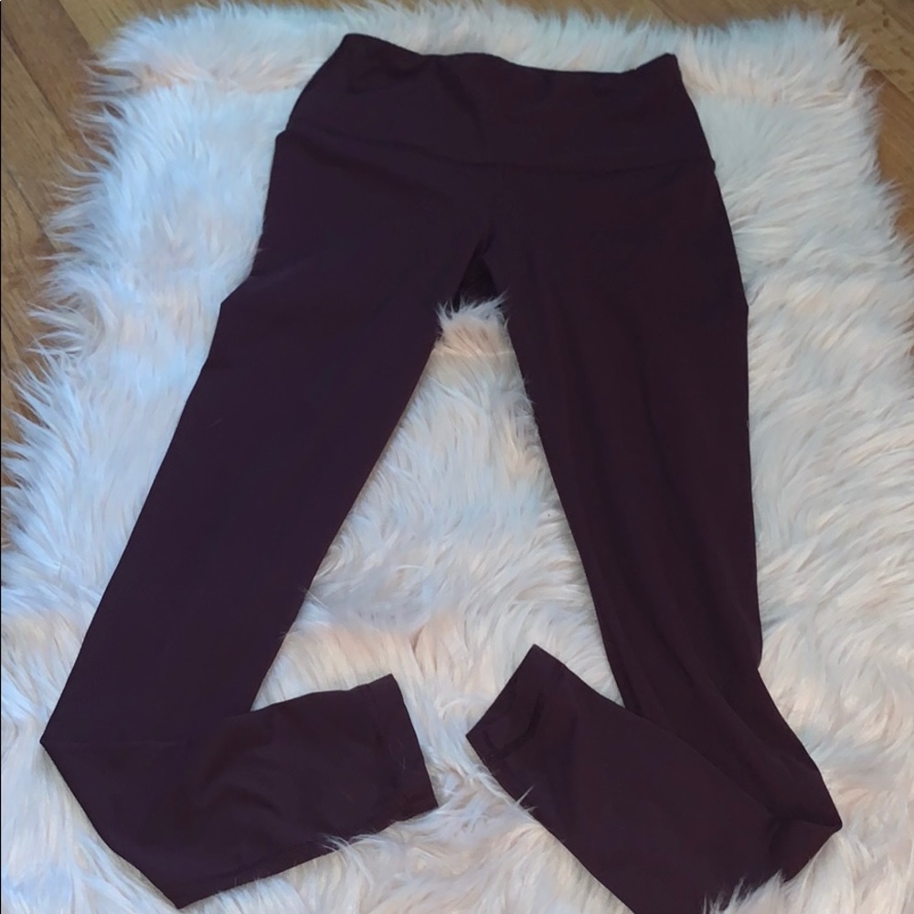 Maroon Athletic Leggings